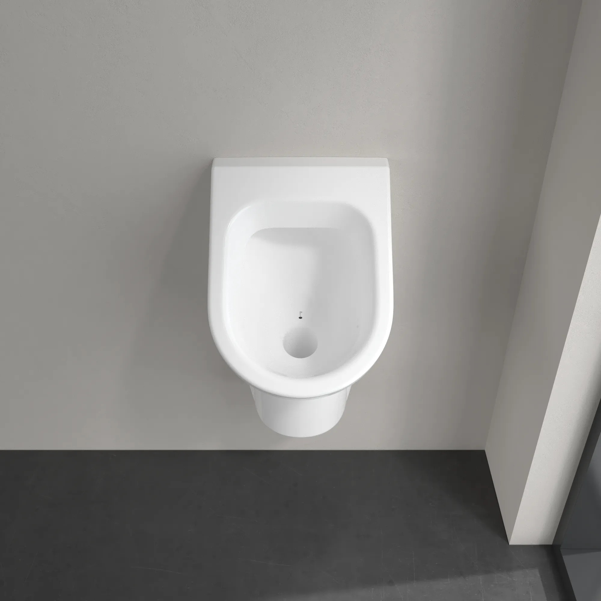 Urinal „Architectura“, Befestigung verdeckt, Zulauf verdeckt, mit Zielobjekt 35,5 × 62 × 38,5 cm