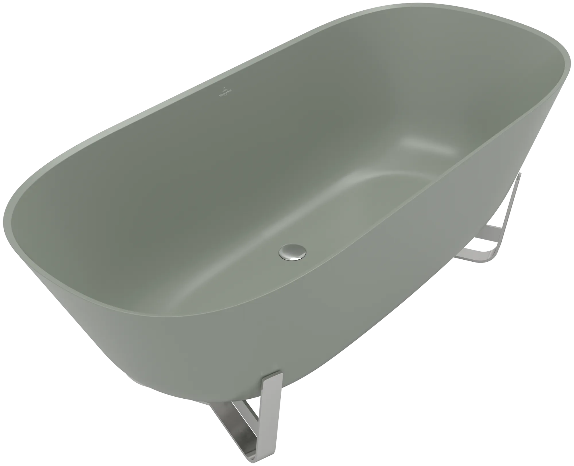 Villeroy & Boch Badewanne „Antheus“ freistehend oval 175 × 80 cm, Mittelablauf in Morning Green Villeroy & Boch Badewanne „Antheus“ freistehend oval 175 × 80 cm, Mittelablauf in Morning Green