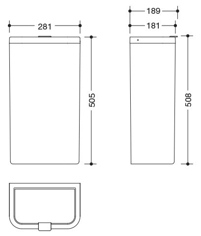 HEWI Papierabfallbehälter „Serie 477“ 18,9 cm