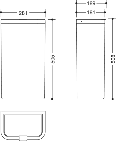 Papierabfallbehälter, Korpus und Deckel Polyamid in Farbe 98, Rahmenelement Polyamid, Fassungsvermögen ca. 25 l, Breite 281 mm, Höhe 505 mm, Tiefe 181 mm, Wandmontage, in Farbe 18 (Senfgelb) Papierabfallbehälter, Korpus und Deckel Polyamid in Farbe 98, Rahmenelement Polyamid, Fassungsvermögen ca. 25 l, Breite 281 mm, Höhe 505 mm, Tiefe 181 mm, Wandmontage, in Farbe 18 (Senfgelb)