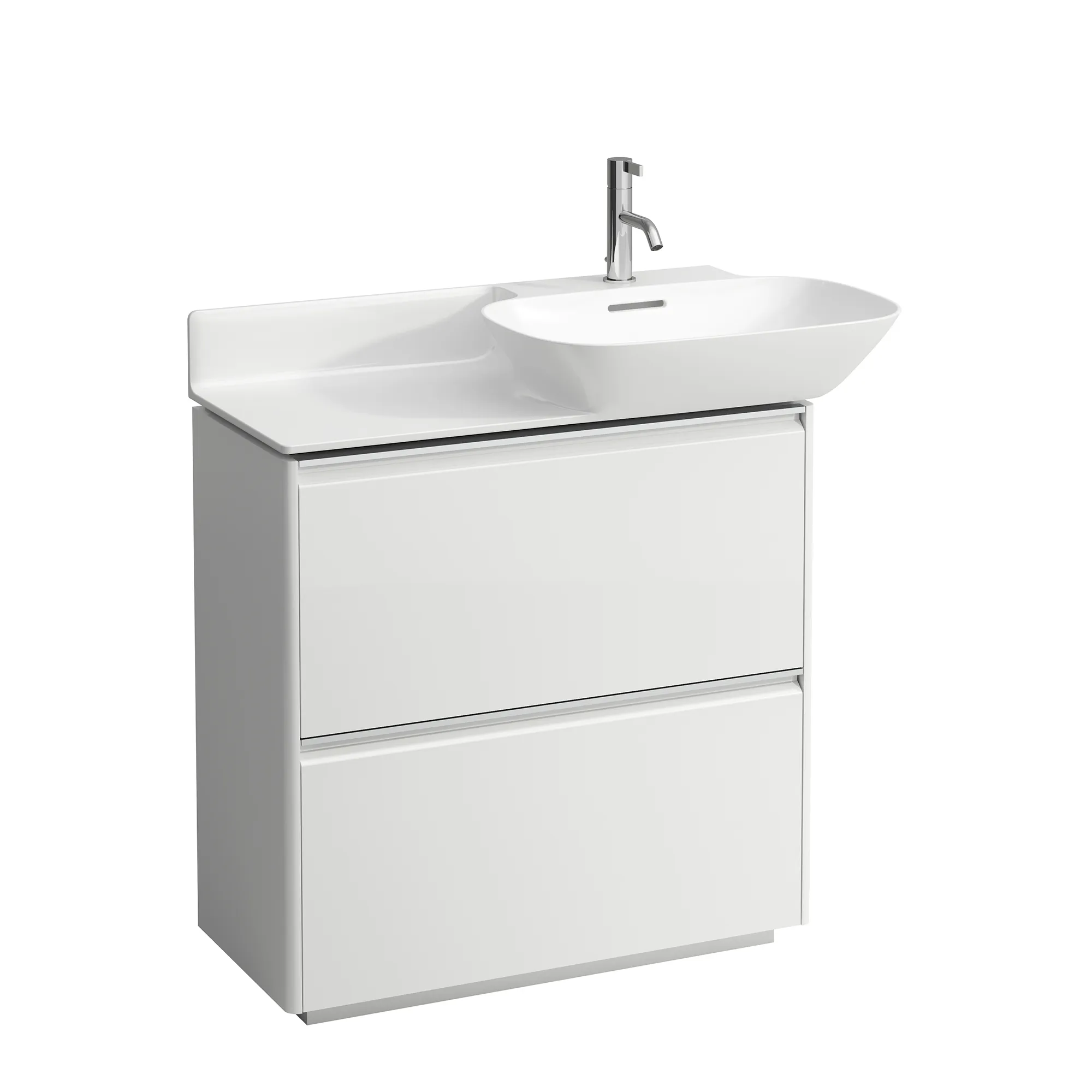 Waschtischunterbau BASE für INO 348x769x768 bodenstehend 2 Schubladen mit Griff aluminium eloxiert für Waschtische H813301/2 weiß matt Waschtischunterbau BASE für INO 348x769x768 bodenstehend 2 Schubladen mit Griff aluminium eloxiert für Waschtische H813301/2 weiß matt