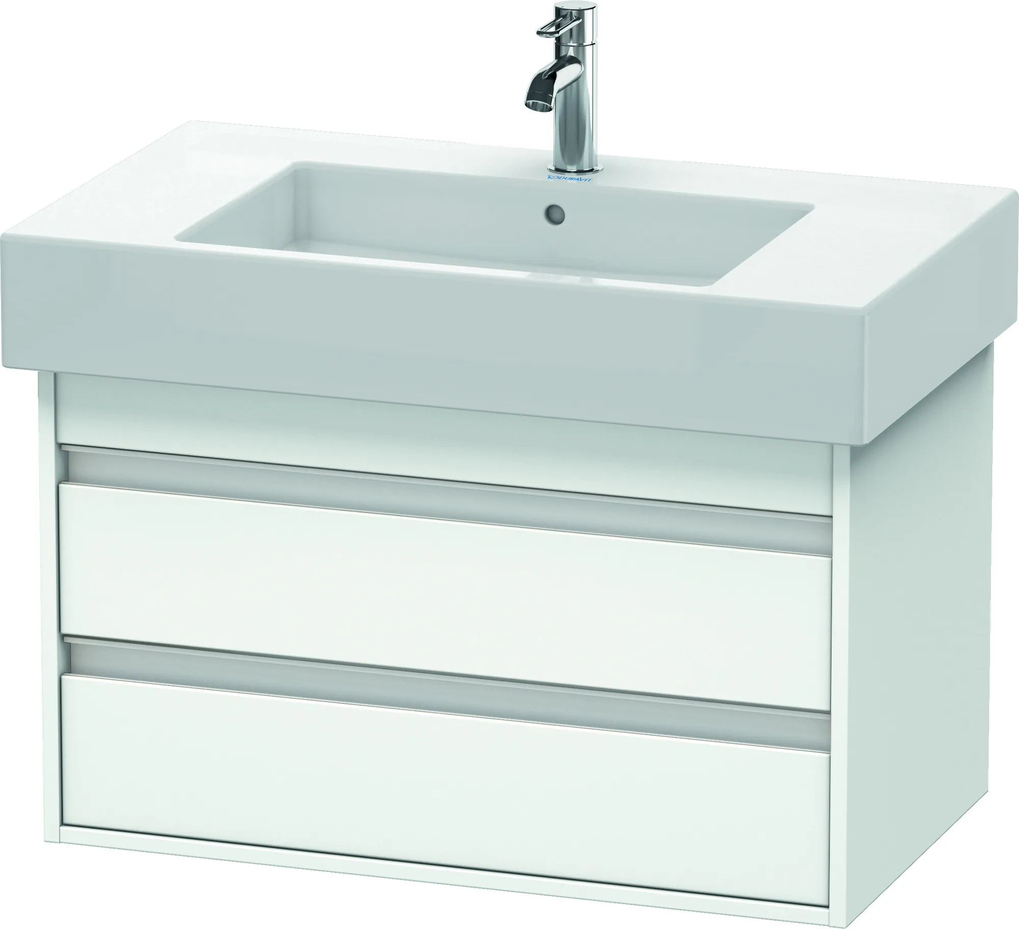 Duravit Waschtischunterschrank wandhängend „Ketho“ 80 × 48 × 45,5 cm in Weiß Matt