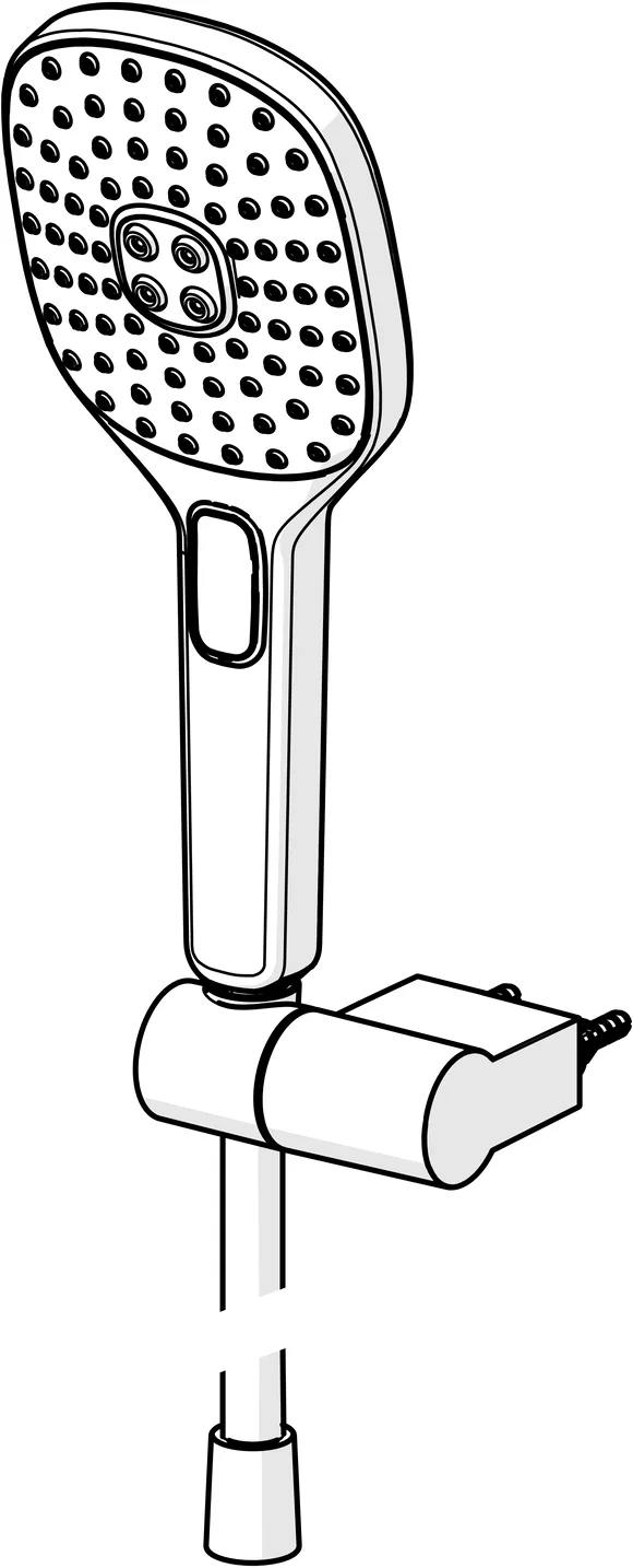 HansaACTIVEJET Style Handbrausegarnitur 8438 3-strahlig Chrom