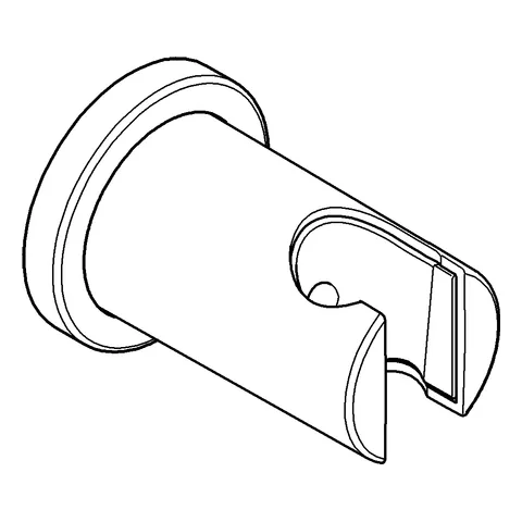 Handbrausehalter Rainshower 27074, nicht verstellbar, mit runder Rosette Handbrausehalter Rainshower 27074, nicht verstellbar, mit runder Rosette