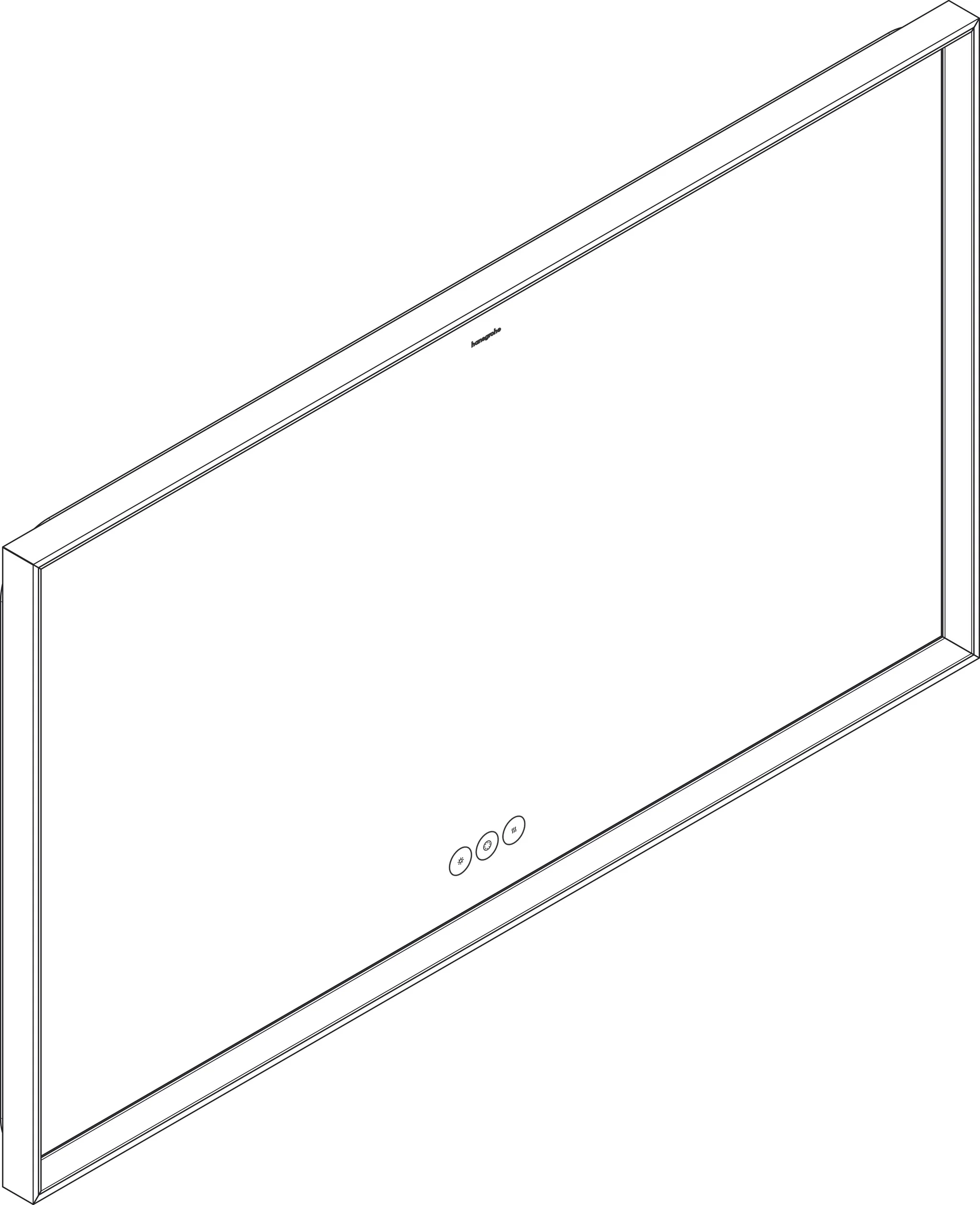 Hansgrohe Xarita E Spiegel 1200/700/50 mm mit LED-Beleuchtung, kapazitivem Berührungssensor und AntiFog-Funktion in Mattweiß Hansgrohe Xarita E Spiegel 1200/700/50 mm mit LED-Beleuchtung, kapazitivem Berührungssensor und AntiFog-Funktion in Mattweiß