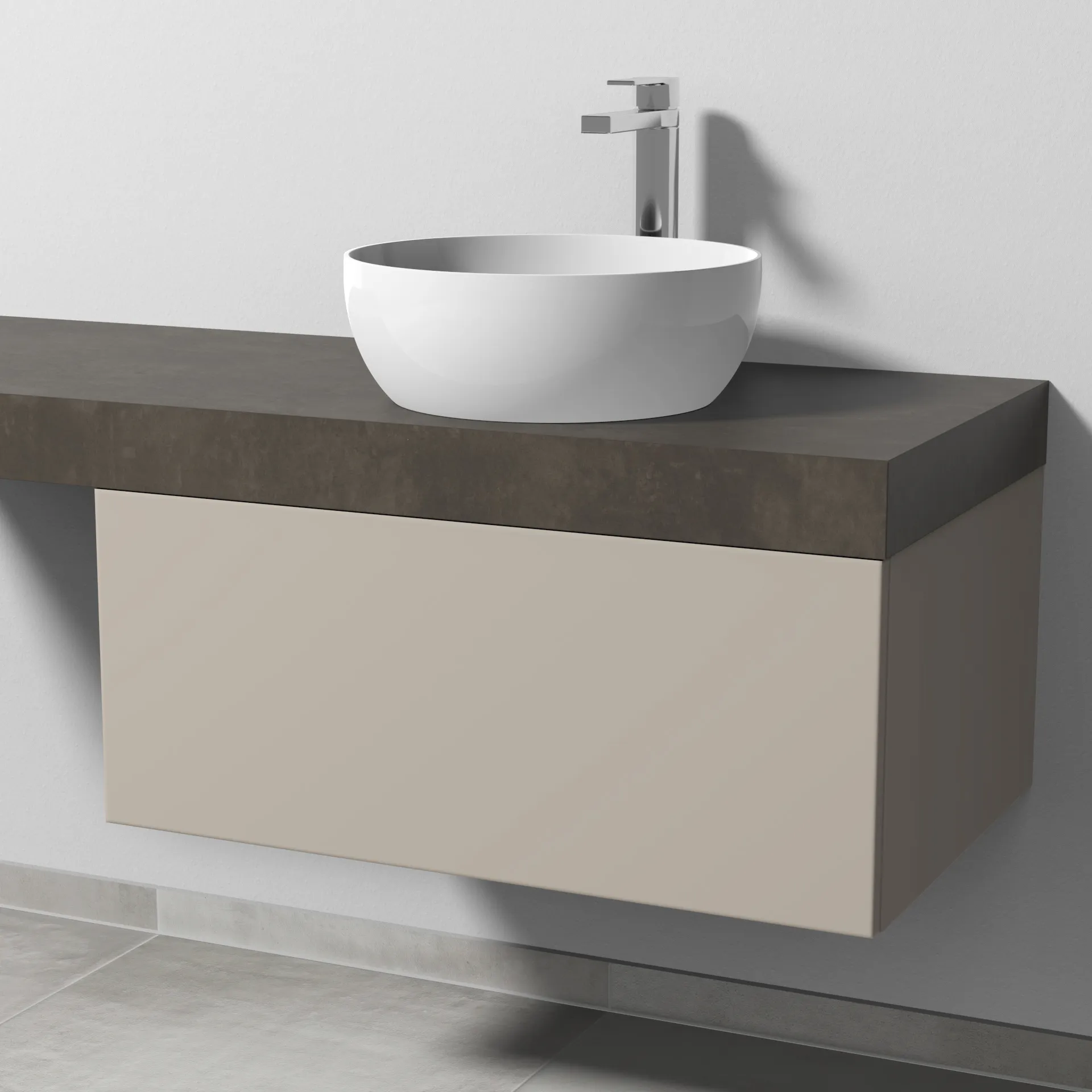 Sanipa Waschtischunterschrank „2morrow“ 800 × 340 × 520 mm in Kaschmir (matt)