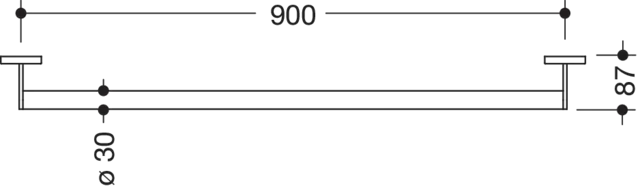 HEWI Haltegriff „System 900“ in Signalweiß matt HEWI Haltegriff „System 900“ in Signalweiß matt