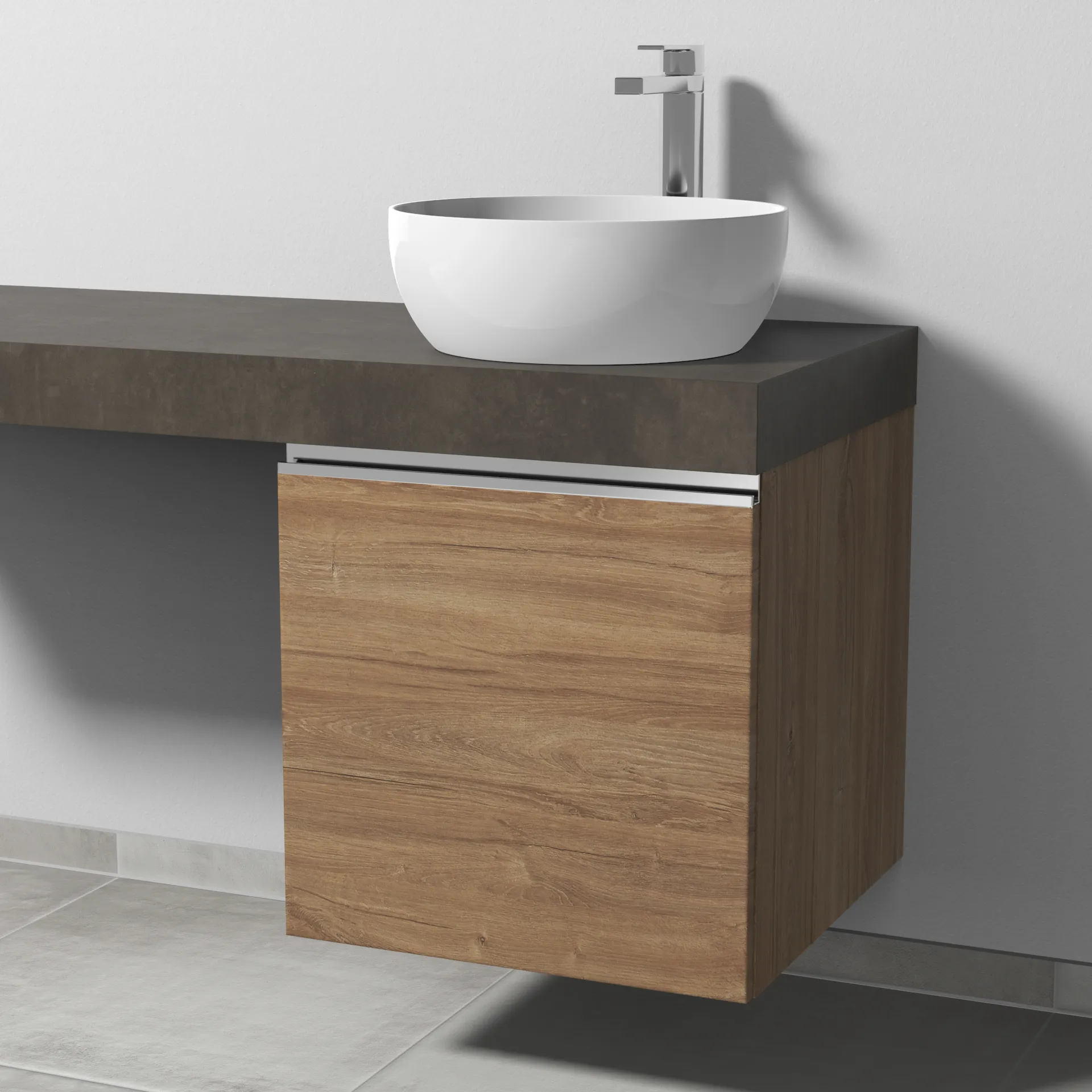 Sanipa Waschtischunterschrank „2morrow“ 500 × 510 × 520 mm in Eiche Kansas