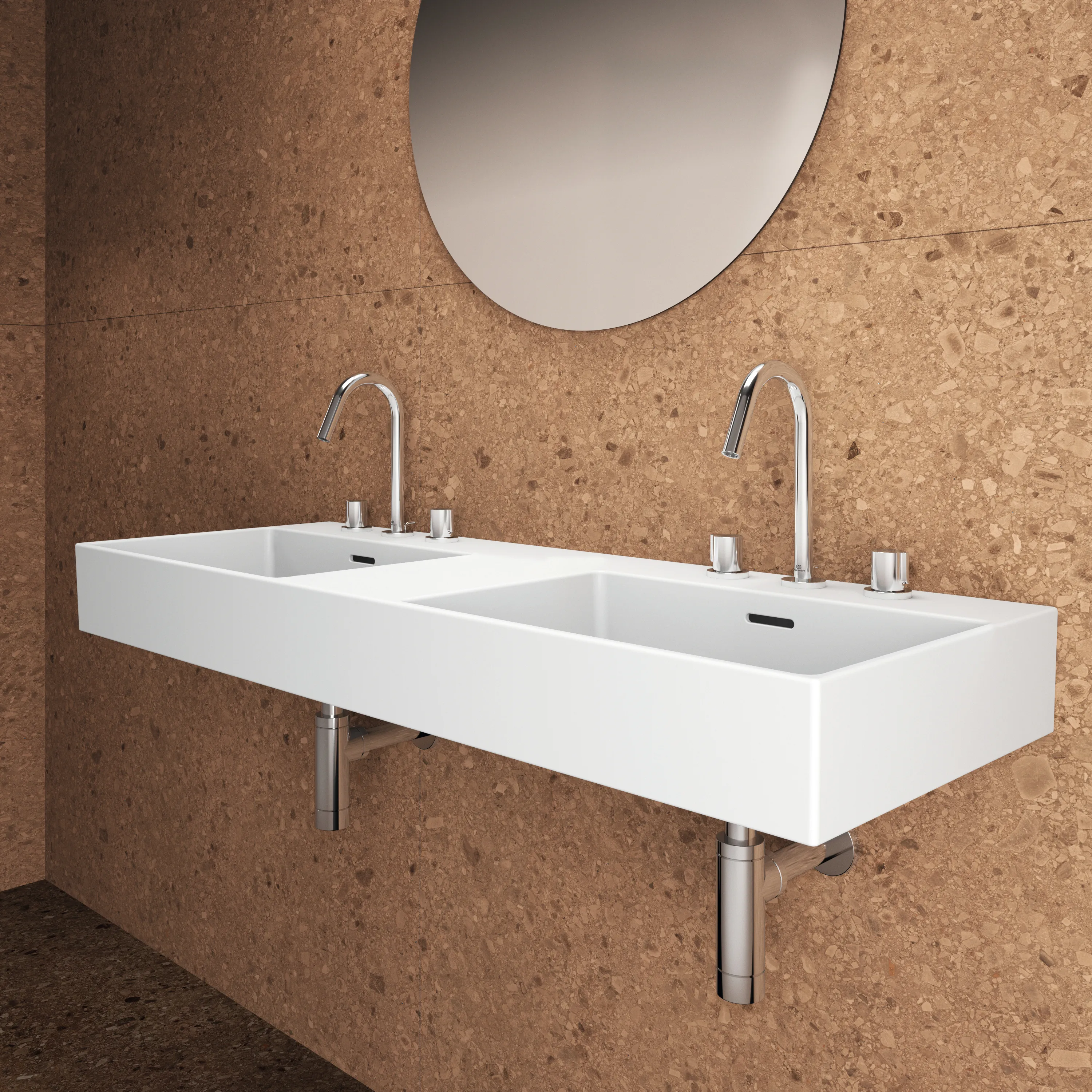 Ideal Standard Joy Arm 3-Loch Waschtischarmatur BC783AA, Chrom Ideal Standard Joy Arm 3-Loch Waschtischarmatur BC783AA, Chrom