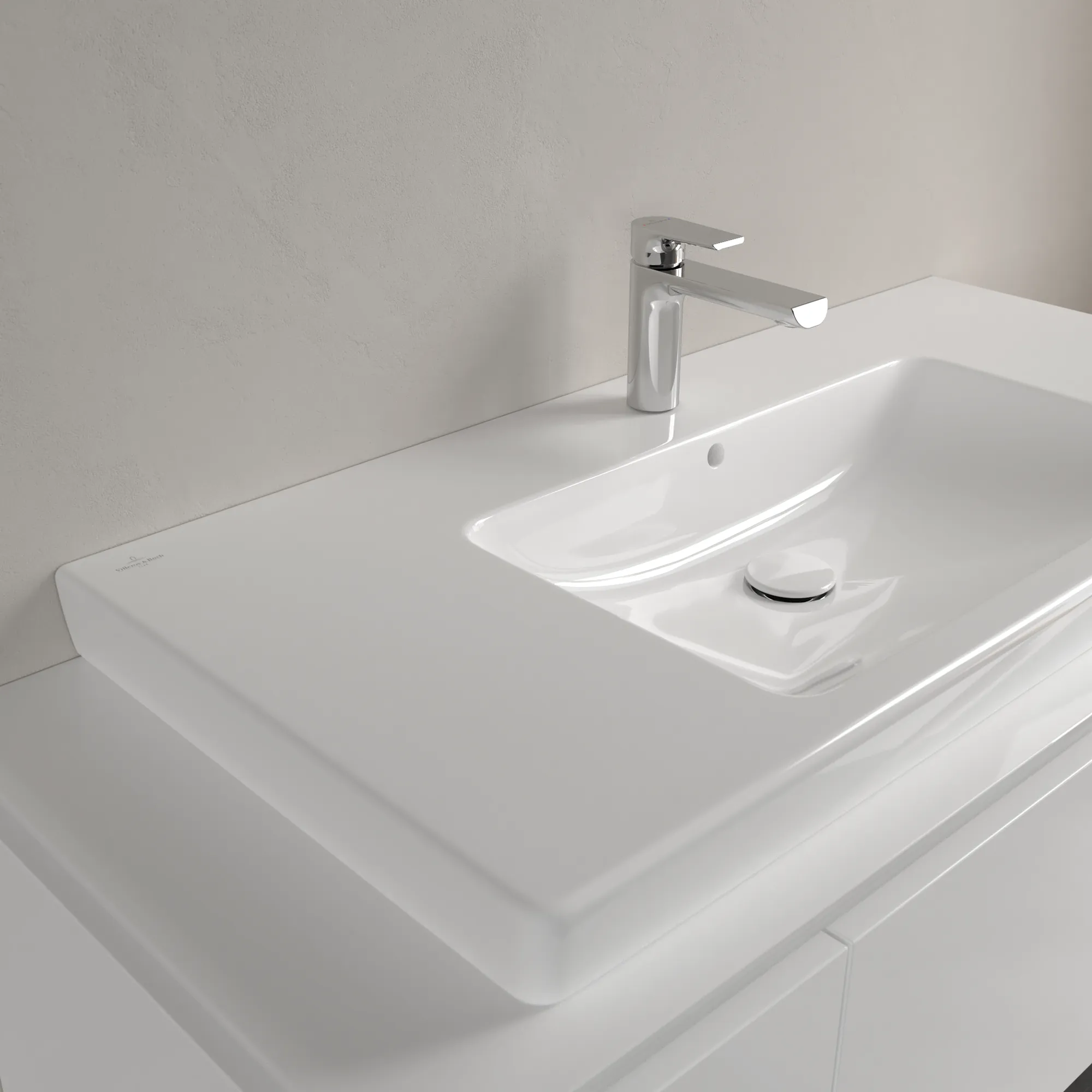 Villeroy & Boch Wandwaschtisch geschliffen „Subway 2.0“ 1000 × 480 × 180 mm, mit Hahnlochbohrung, Hahnlochposition mittig, mit Hahnlochbank in Weiß Alpin Villeroy & Boch Wandwaschtisch geschliffen „Subway 2.0“ 1000 × 480 × 180 mm, mit Hahnlochbohrung, Hahnlochposition mittig, mit Hahnlochbank in Weiß Alpin