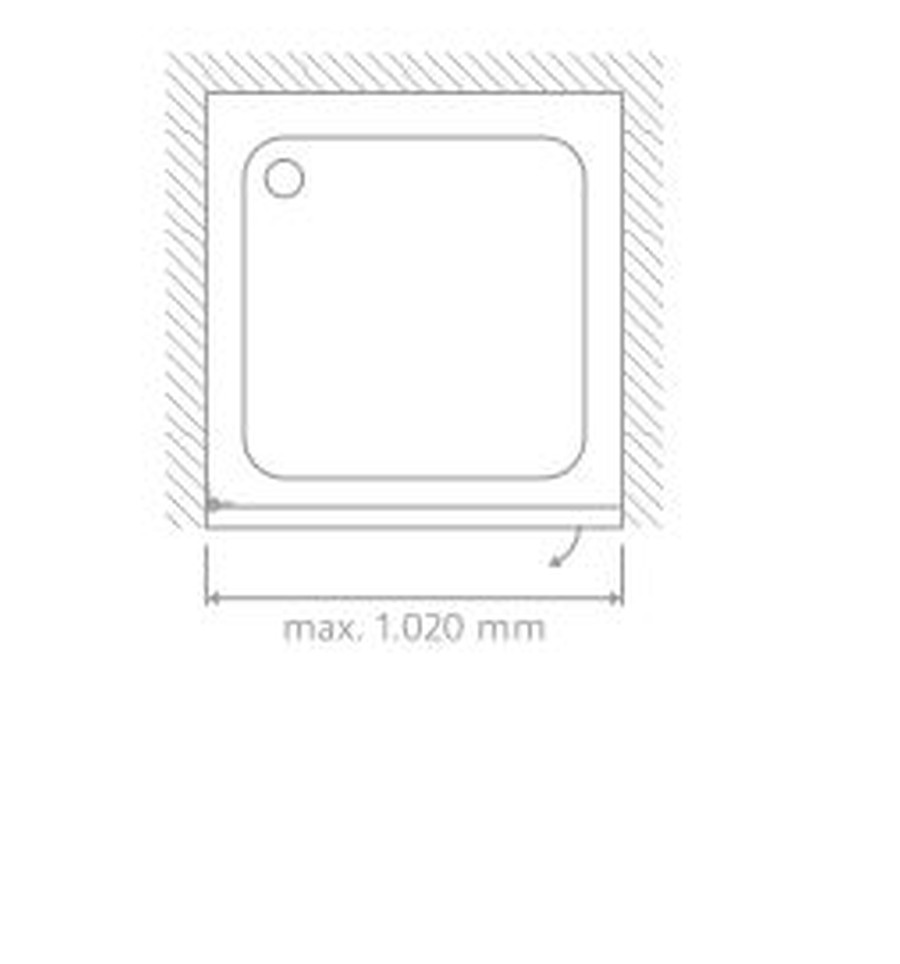 HSK rahmenlose Drehtür „Atelier Plan Pur“ Glas Klar hell,