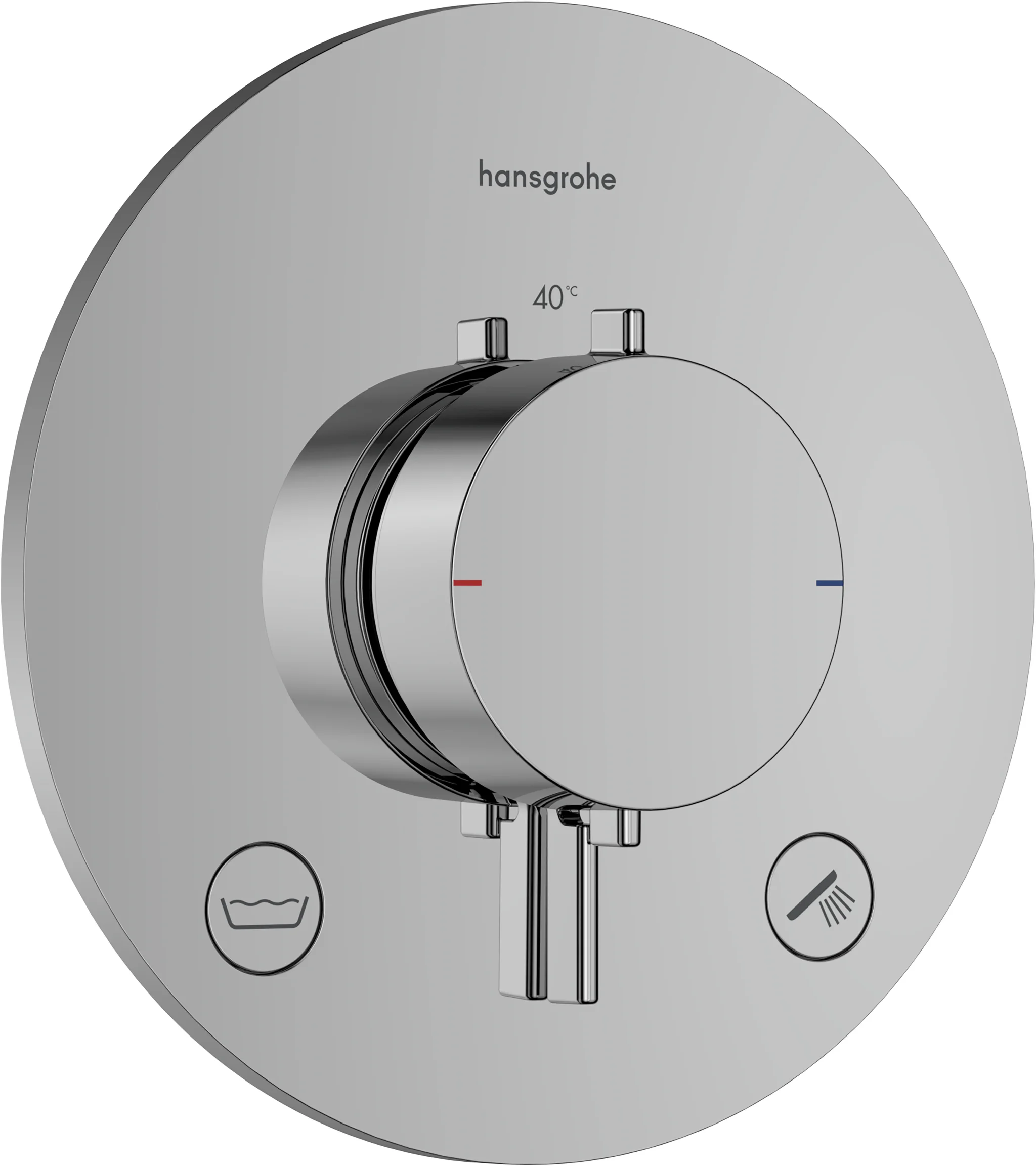 Hansgrohe Ecostat Comfort S Thermostat Unterputz, Chrom, 2 Verbraucher, max. Durchflussmenge 25,7 l/min, min./max. Betriebsdruck 1/10 bar Hansgrohe Ecostat Comfort S Thermostat Unterputz, Chrom, 2 Verbraucher, max. Durchflussmenge 25,7 l/min, min./max. Betriebsdruck 1/10 bar