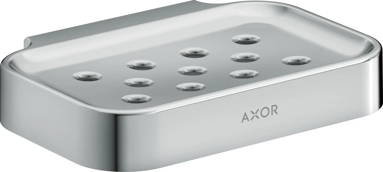 Hansgrohe AXOR Universal Circular Seifenschale Chrom, Wandmontage mit verdeckter Befestigung, Bohrloch-Durchmesser 6 mm, Bohrabstand 35 mm