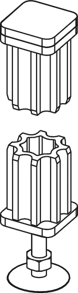 TECEprofil Einsteckfuß für Wannenträger u. Verkleidungsysteme TECEprofil Einsteckfuß für Wannenträger u. Verkleidungsysteme