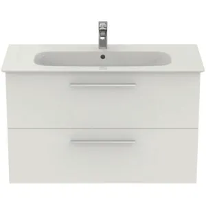 Ideal Standard i.life A Waschtisch-Paket mit Unterschrank und chrom Griff Weiß matt Ideal Standard i.life A Waschtisch-Paket mit Unterschrank und chrom Griff Weiß matt