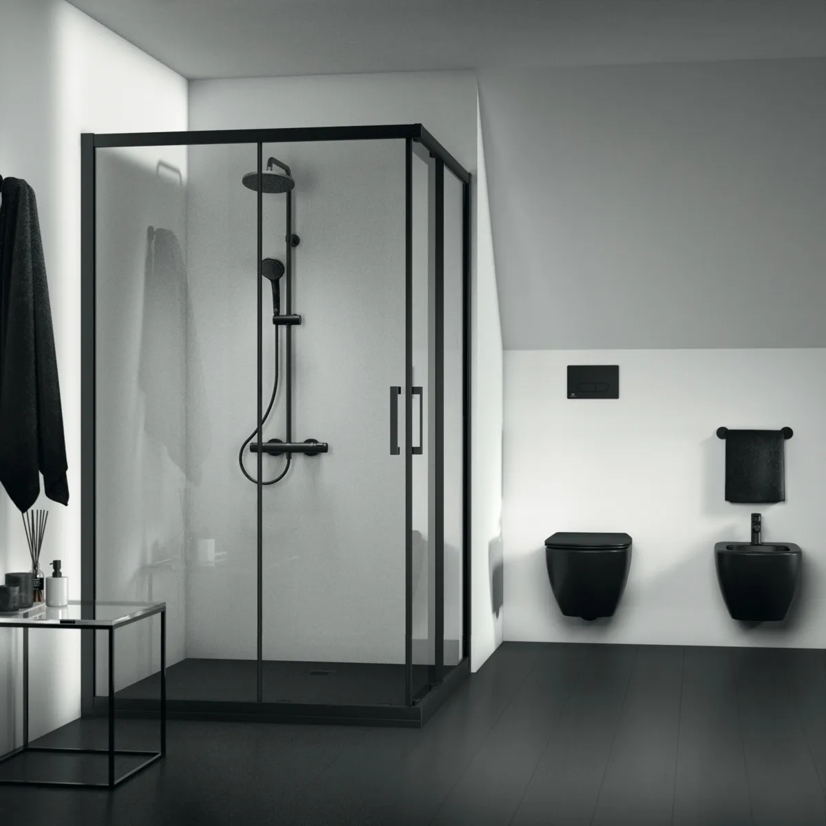 Betätigungsplatte M1 Oleas, mechanische Auslösung, Schwarz Betätigungsplatte M1 Oleas, mechanische Auslösung, Schwarz