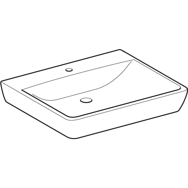 Wandwaschtisch „Renova Comfort“, rechteckig 65 × 55 cm in weiß alpin Wandwaschtisch „Renova Comfort“, rechteckig 65 × 55 cm in weiß alpin
