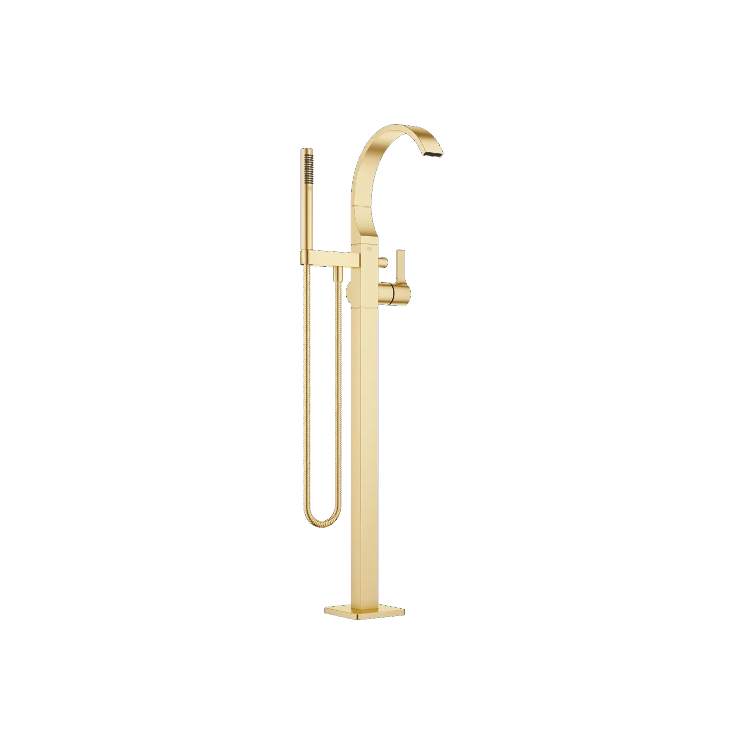 Dornbracht CYO Wannen-EHM mit Standrohr, Messing gebürstet (23kt Gold), Ausladung 253 mm, Höhe 980–1050 mm, Schubrosette 131 x 131 mm Dornbracht CYO Wannen-EHM mit Standrohr, Messing gebürstet (23kt Gold), Ausladung 253 mm, Höhe 980–1050 mm, Schubrosette 131 x 131 mm