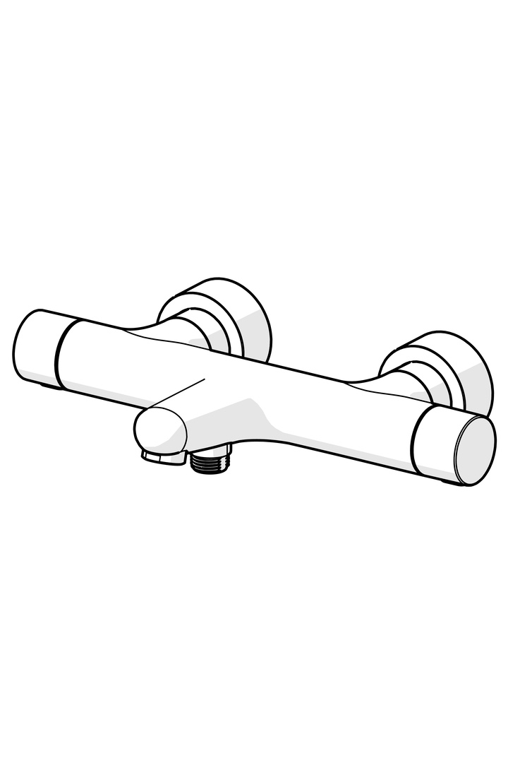 Zweihand-Wannenarmatur „Prisma“ Ausladung 180 mm in Stahl gebürstet Zweihand-Wannenarmatur „Prisma“ Ausladung 180 mm in Stahl gebürstet