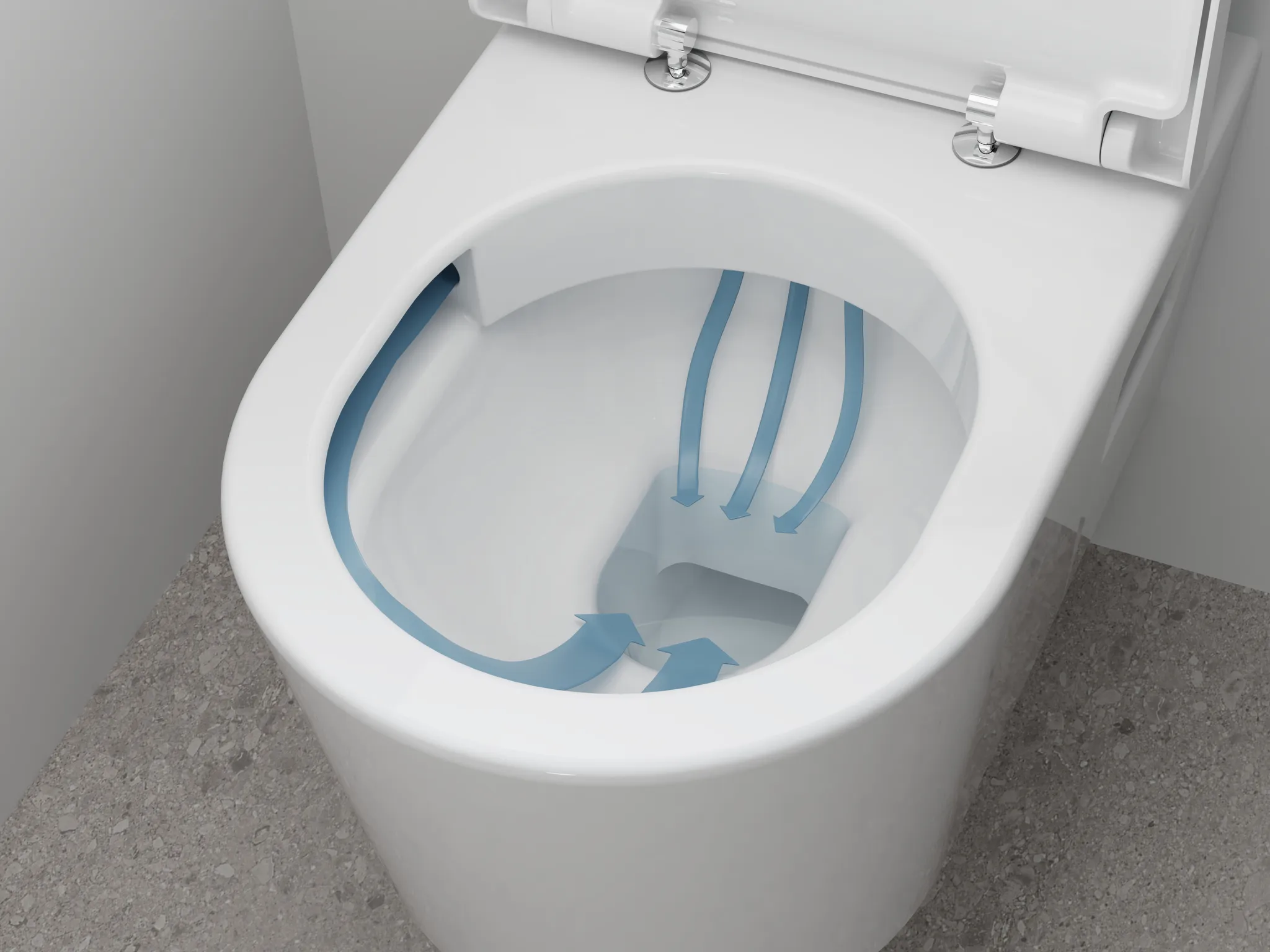 WC „EluPura Original S“, Befestigung verdeckt WC „EluPura Original S“, Befestigung verdeckt