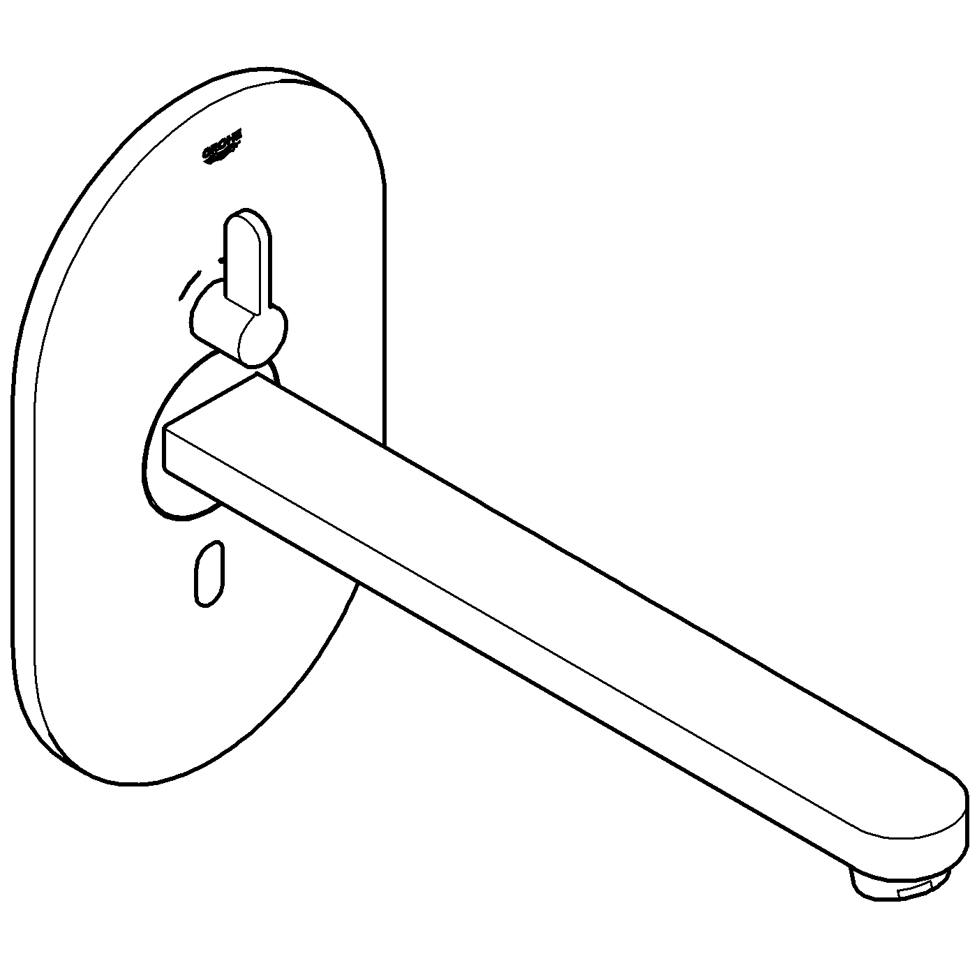 Infrarot-Elektronik für Waschtisch Eurosmart CE 36376, mit Mischung, Fertigmontageset für UP-Einbaukasten 36 339 001, mit Steckertrafo 100-230 V AC, 50-60 Hz, 6 V DC, Ausladung 232 mm, chrom