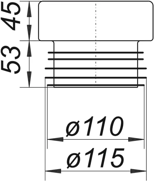 WC-Verbinder 783 N, DN 100