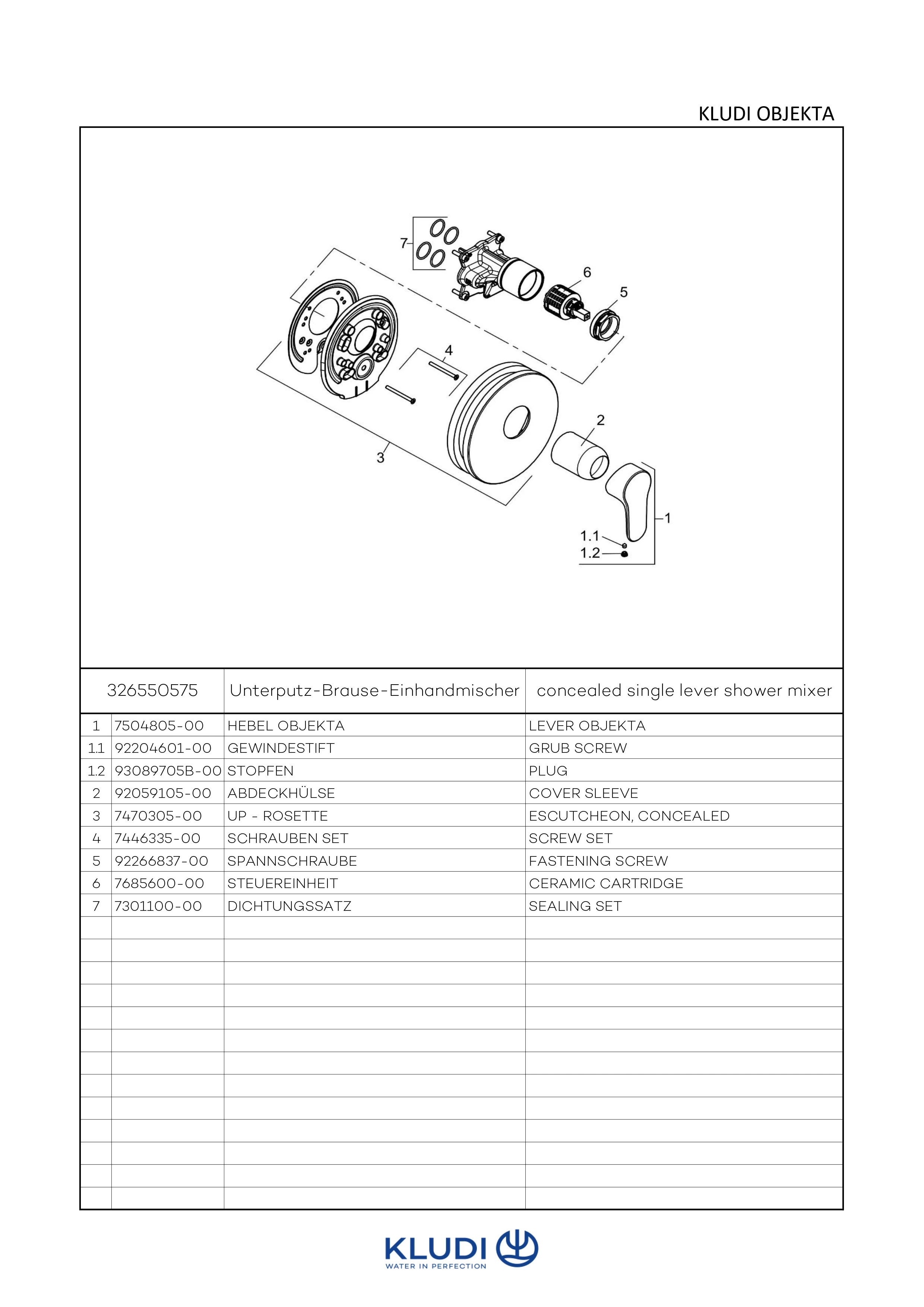 OBJEKTA UPBrauseEHM Feinbauset mit Funktionseinheit chrom OBJEKTA UPBrauseEHM Feinbauset mit Funktionseinheit chrom