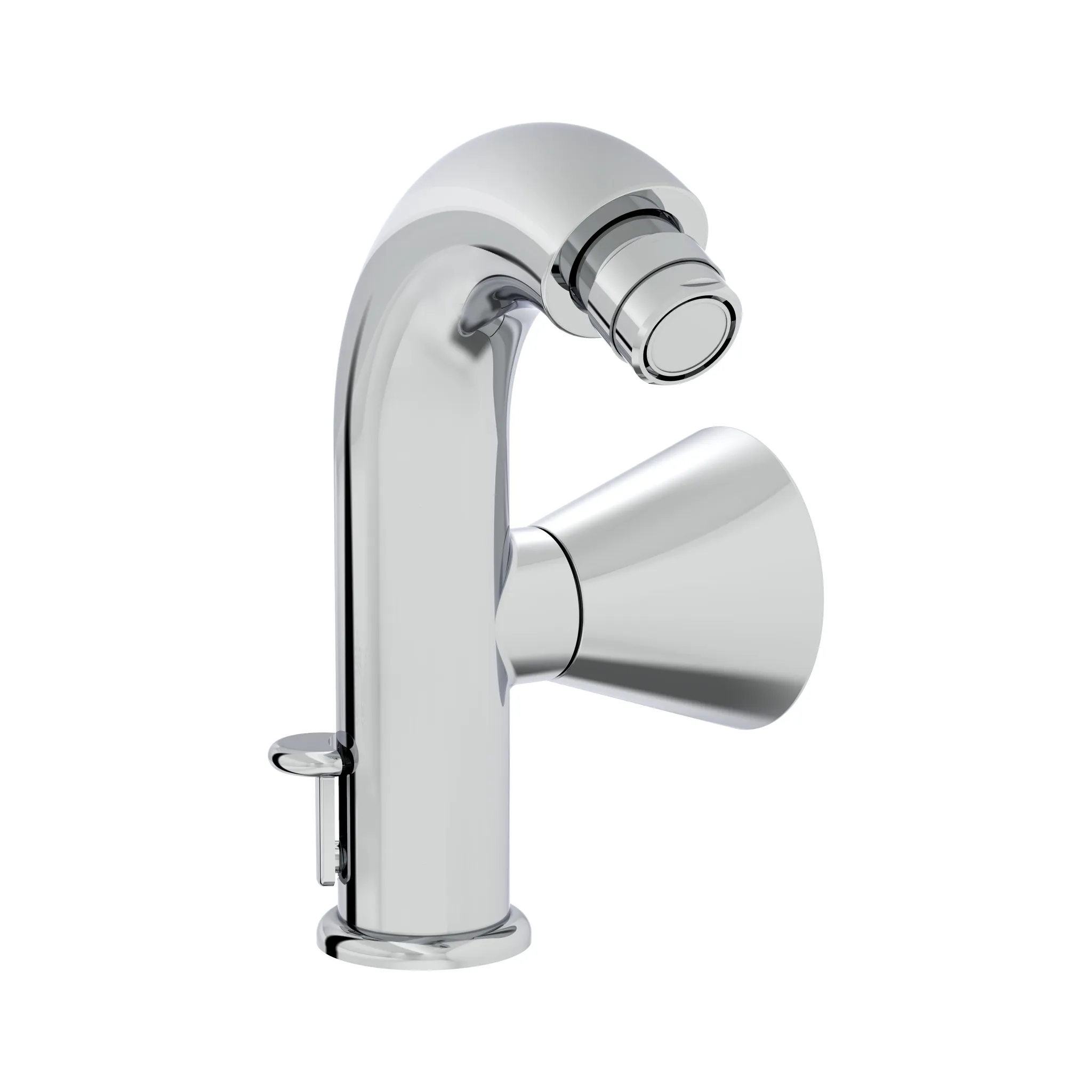 Liquid Einhebel-Bidetmischer mit Ablaufgarnitur Einlochmontage Höhe 18 cm Rechtshänder-Version Chrom