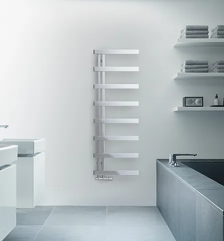 Zehnder Design-Heizkörper „Alban“ für Warmwasser-Zentralheizung mit 50 mm-Seitenanschluss 50 × 176 cm in Edelstahl (handpoliert) Zehnder Design-Heizkörper „Alban“ für Warmwasser-Zentralheizung mit 50 mm-Seitenanschluss 50 × 176 cm in Edelstahl (handpoliert)