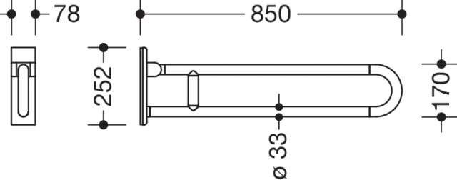 HEWI Stützklappgriff mobil „Serie 801“