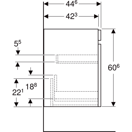 Geberit Waschtischunterschrank „Renova Plan“ 78,2 × 60,6 × 44,6 cm