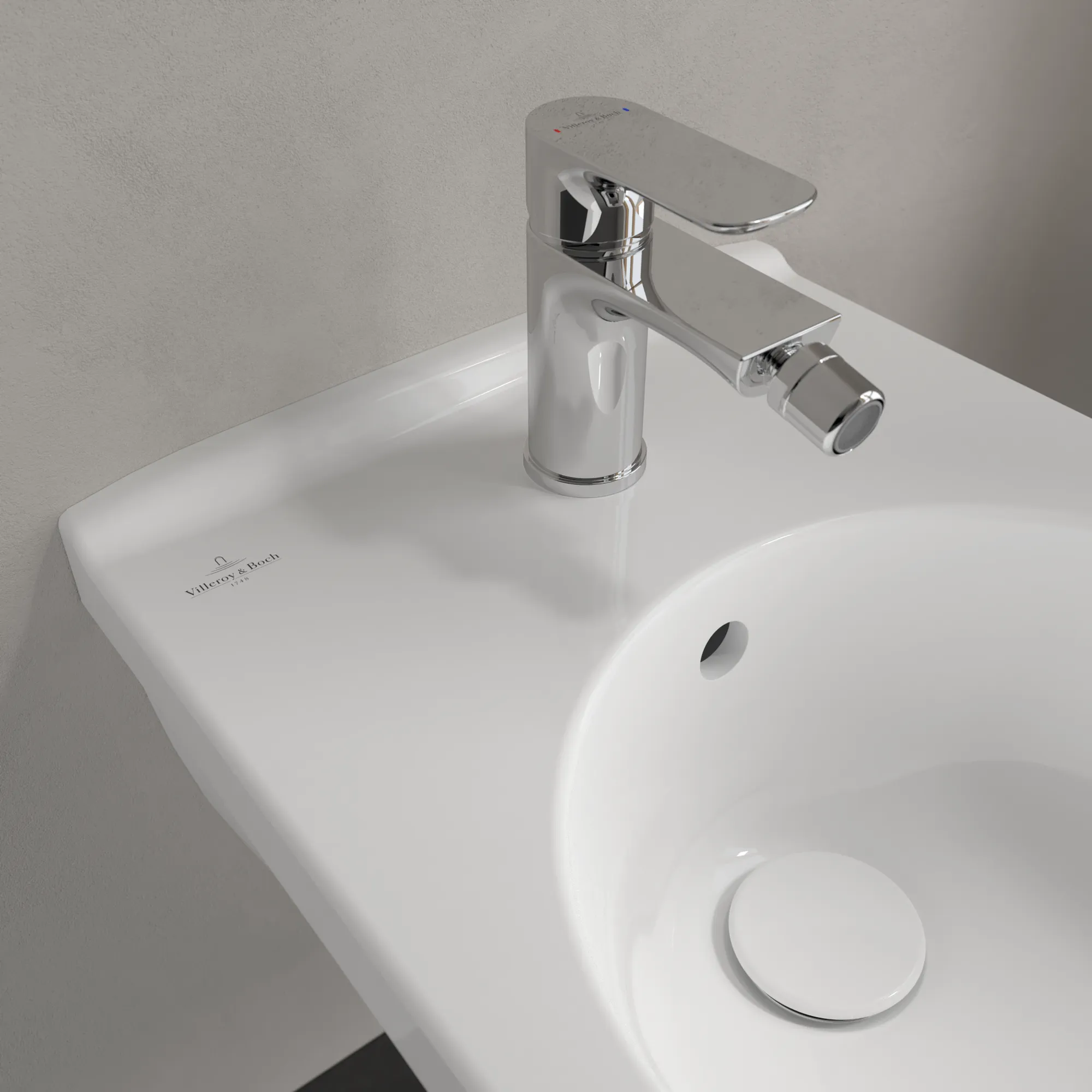 Bidet O.novo 546000, 560 x 360 x 320 mm, Oval, wandhängend, Weiß Alpin