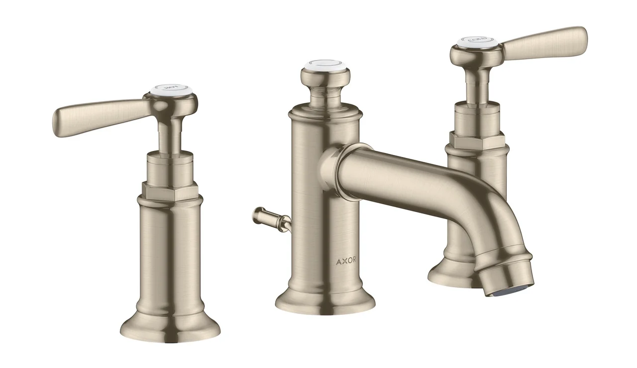 Hansgrohe AXOR Montreux 3-Loch Waschtischarmatur mit Hebelgriff in Chrom, Ausladung 143 mm, Auslaufhöhe 30 mm Hansgrohe AXOR Montreux 3-Loch Waschtischarmatur mit Hebelgriff in Chrom, Ausladung 143 mm, Auslaufhöhe 30 mm