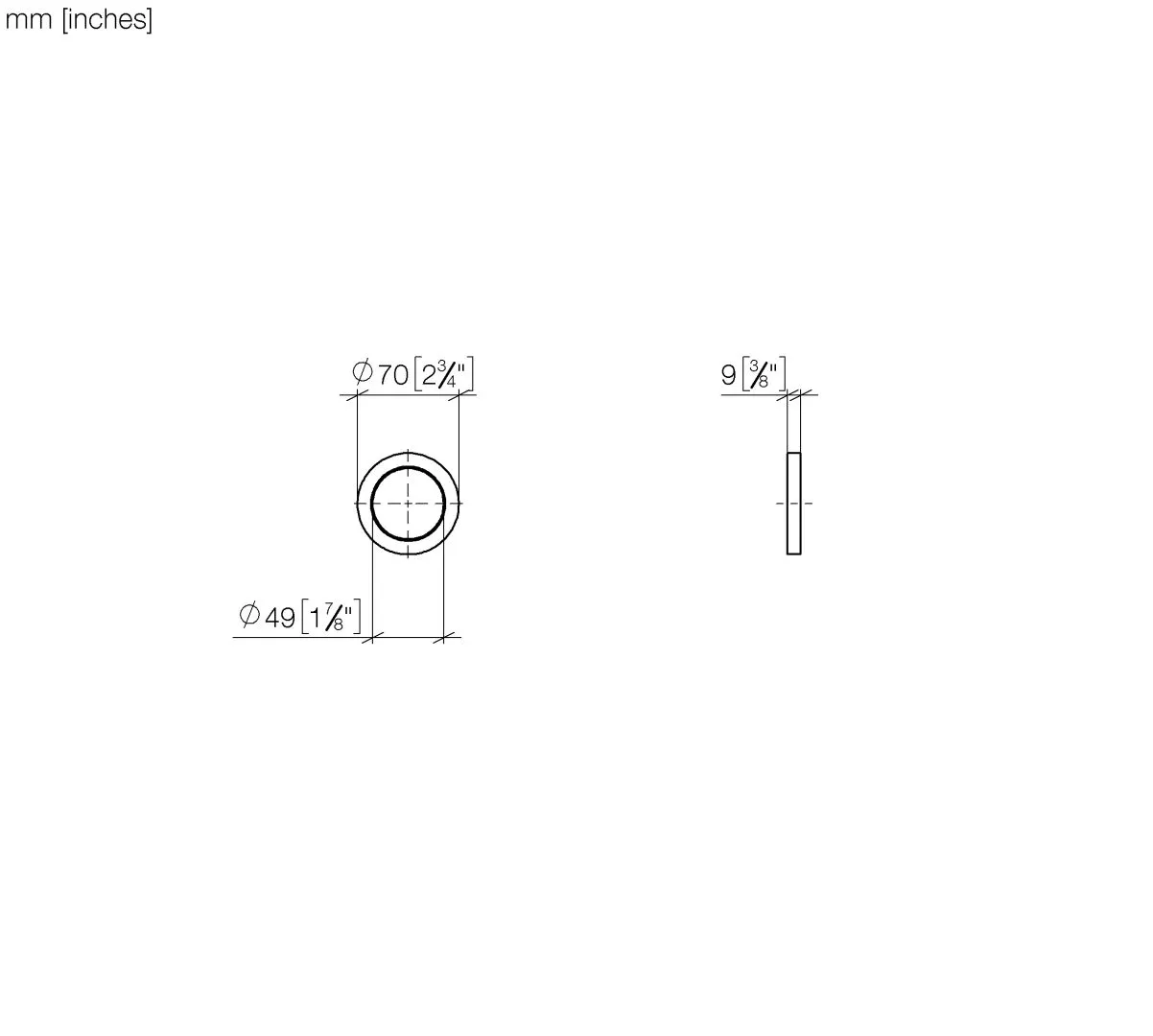 Rosette SERIENNEUTRAL Chrom 12720660