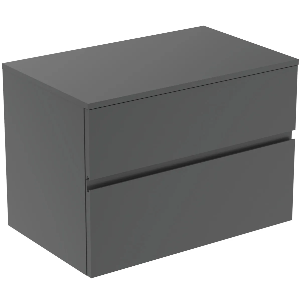Ideal Standard Waschtischunterschrank Finesse Anthrazit matt 802x505x558 mm 2 Schubladen Softclose