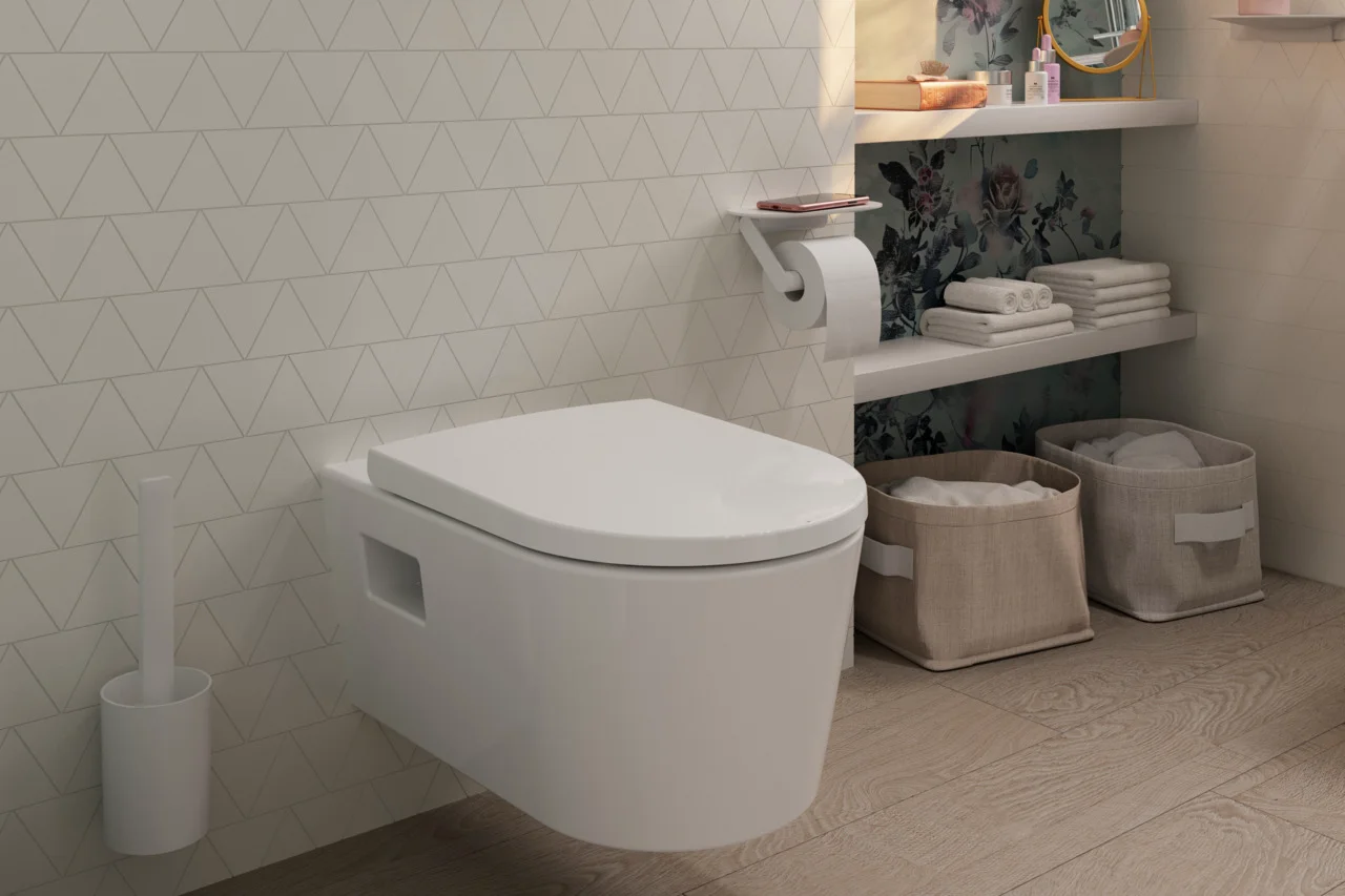 Hansgrohe EluPura Original S Wand-WC-Set, glänzend, 540 mm, AquaChannel Flush, SoftClose, QuickRelease Hansgrohe EluPura Original S Wand-WC-Set, glänzend, 540 mm, AquaChannel Flush, SoftClose, QuickRelease