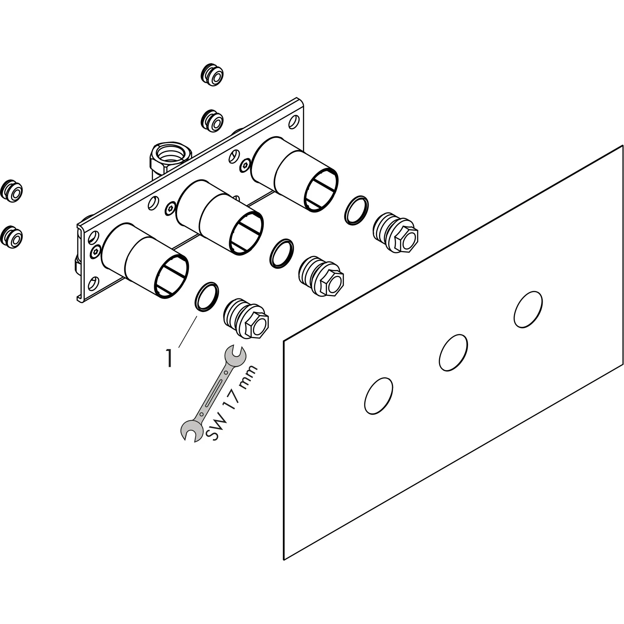 Thermostat Universal ShowerTablet 600 2 Verbraucher Grundset Thermostat Universal ShowerTablet 600 2 Verbraucher Grundset