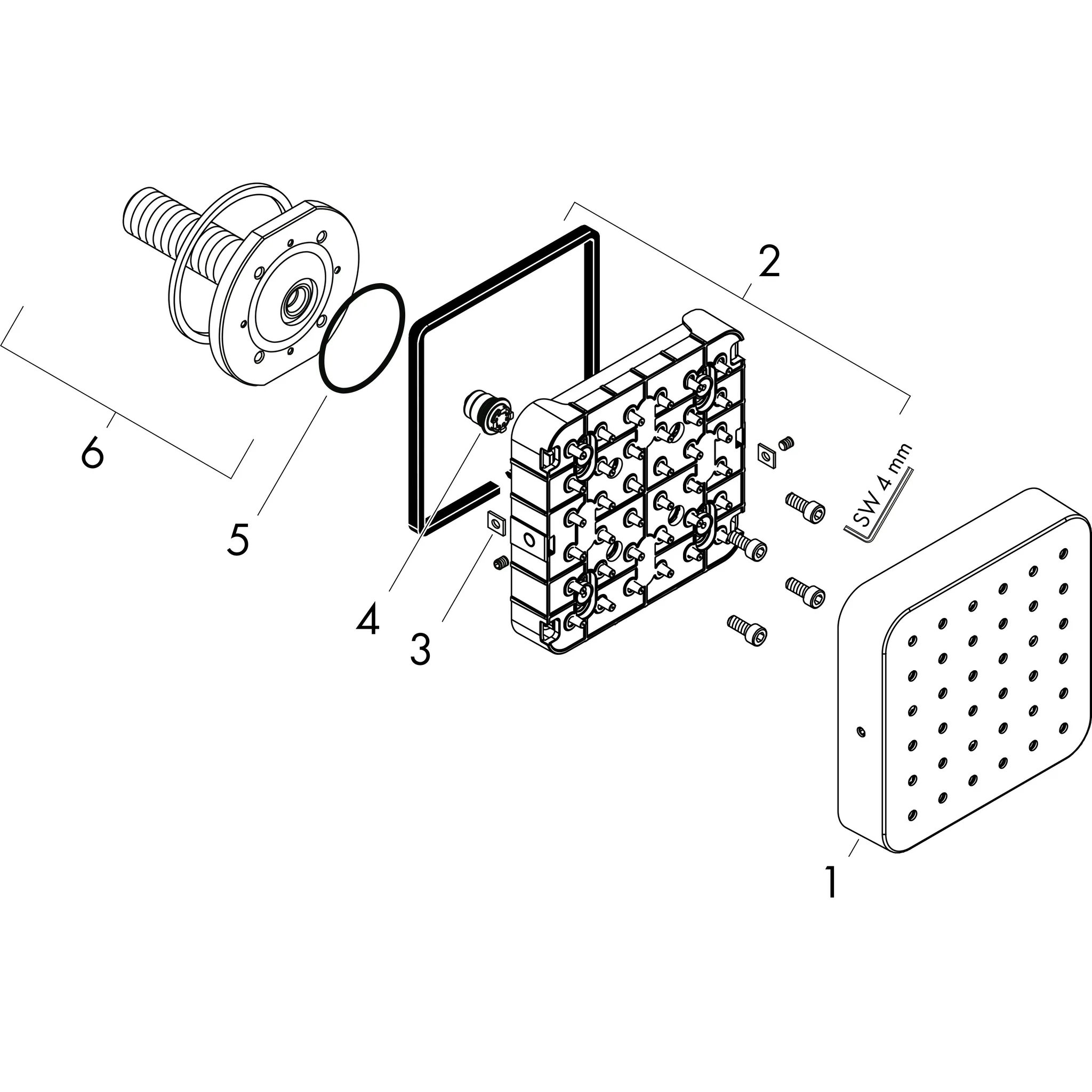 Brausenmodul Unterputz Axor Citterio E 120x120mm chrom Brausenmodul Unterputz Axor Citterio E 120x120mm chrom