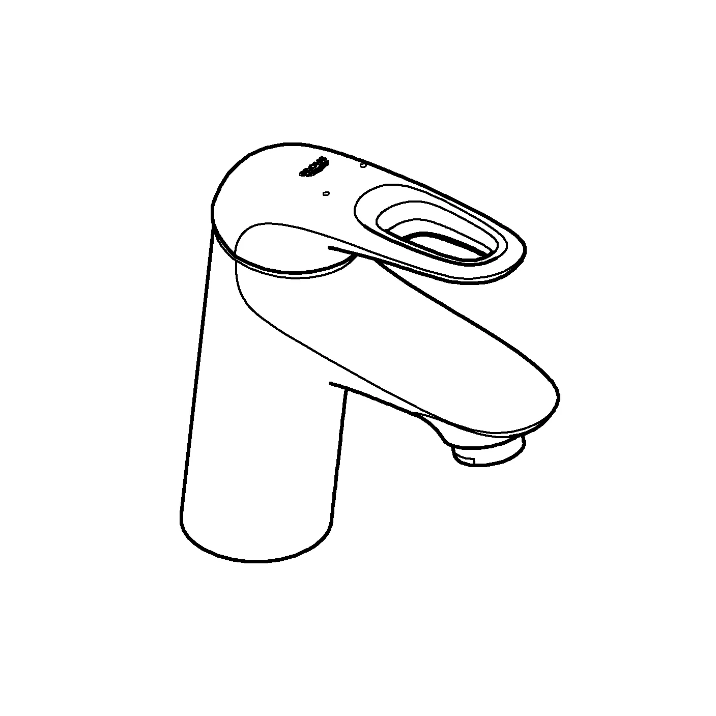 Einhand-Waschtischbatterie Eurostyle 32468_3, S-Size, Einlochmontage, offener Metall-Hebelgriff, glatter Körper, chrom Einhand-Waschtischbatterie Eurostyle 32468_3, S-Size, Einlochmontage, offener Metall-Hebelgriff, glatter Körper, chrom