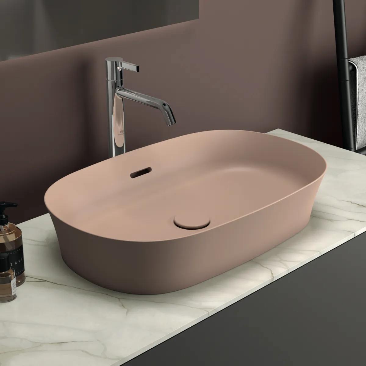 Ideal Standard Schaftventil E2114V7, nicht verschließbar, Nude, 72x72x75 mm, für Waschtisch