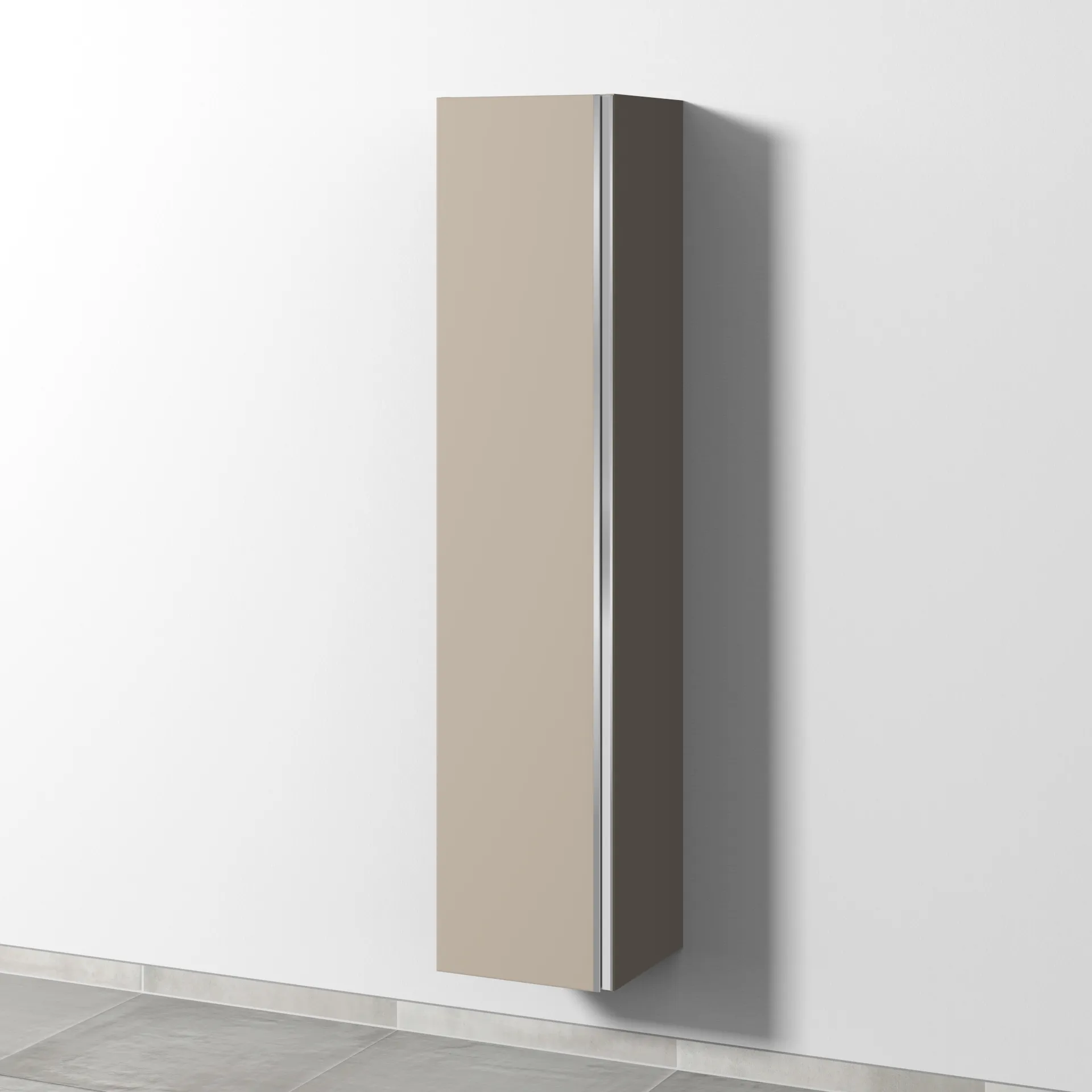 Sanipa Hochschrank „2morrow“ 350 × 1615 × 350 mm in Sandgrau (matt)