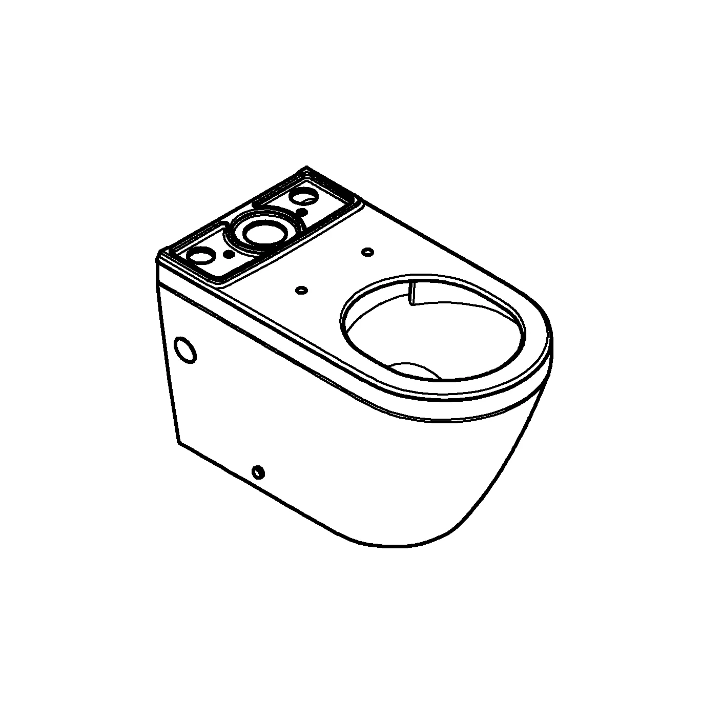 Stand-WC-Kombination Euro Keramik 102489, aus Sanitärkeramik, back to wall, Abgang universal, spülrandlos, alpinweiß Stand-WC-Kombination Euro Keramik 102489, aus Sanitärkeramik, back to wall, Abgang universal, spülrandlos, alpinweiß