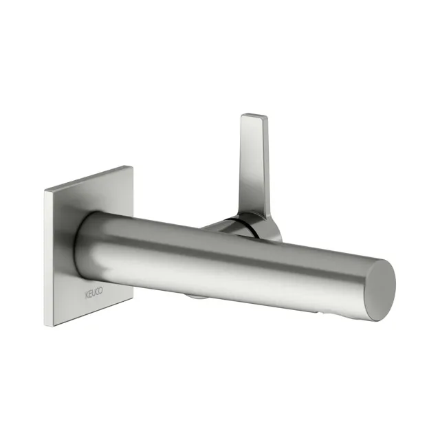 KEUCO EDITION 11 Einhebel-Waschtischmischer Unterputz 1 Loch für Wandmontage Ausladung 165 mm Edelstahl-finish KEUCO EDITION 11 Einhebel-Waschtischmischer Unterputz 1 Loch für Wandmontage Ausladung 165 mm Edelstahl-finish