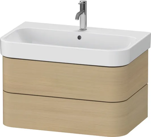 Duravit Waschtischunterschrank wandhängend „Happy D.2 Plus“ 77,5 × 41,5 × 49 cm Mediterrane Eiche