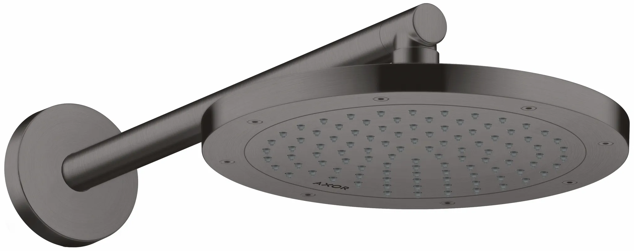 Hansgrohe AXOR ShowerSolutions Kopfbrause 245 1jet EcoSmart+ Brushed Black Chrome, 245 mm, verstellbarer Winkel, abnehmbar zur Reinigung