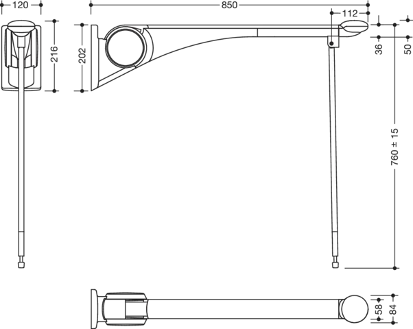 HEWI Stützklappgriff „Serie 802 LifeSystem“ HEWI Stützklappgriff „Serie 802 LifeSystem“
