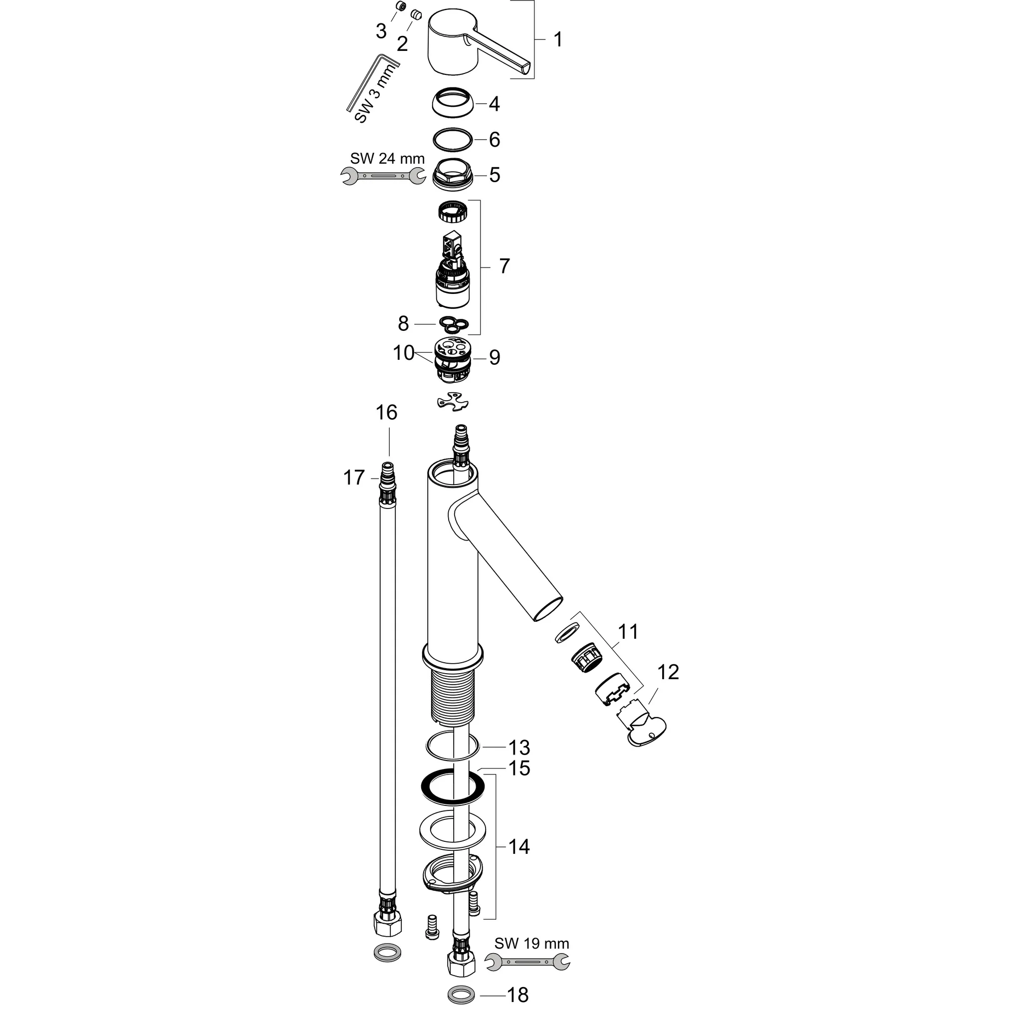 Hansgrohe AXOR Starck Einhebel-Waschtischmischer 100, Chrom Hansgrohe AXOR Starck Einhebel-Waschtischmischer 100, Chrom