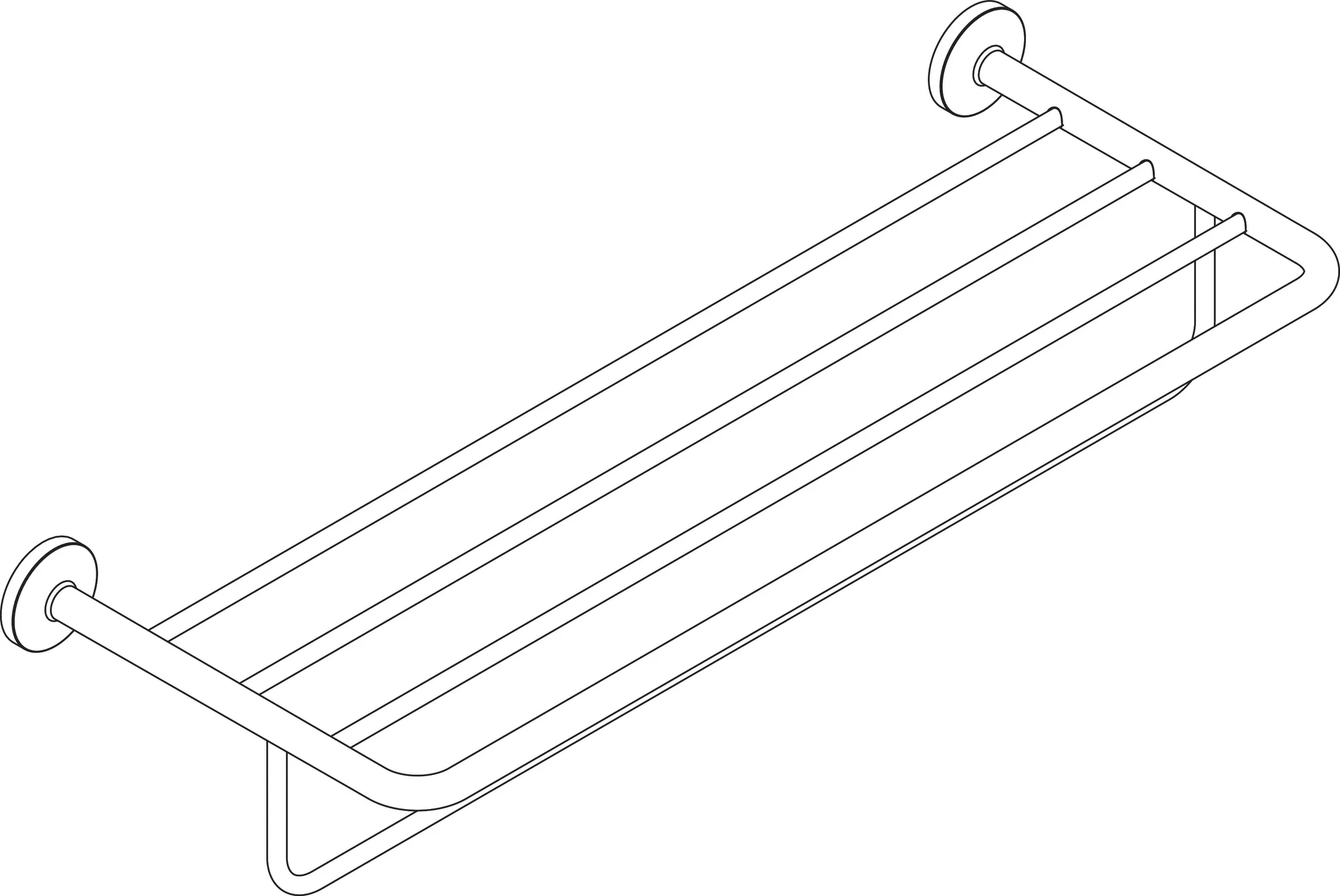 Hansgrohe AXOR Universal Circular Handtuchablage, Polished Black Chrome