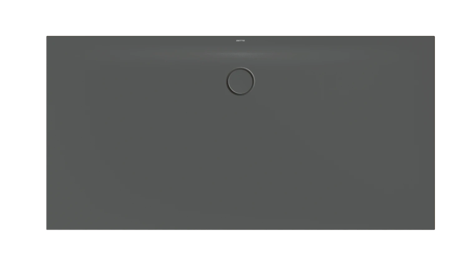Bette rechteck Duschwanne „BetteFloor Side“ 1800 × 900 mm ohne Oberflächenbeschichtung, mit BetteGlasur Plus, ohne Wannenträger, in Graphite