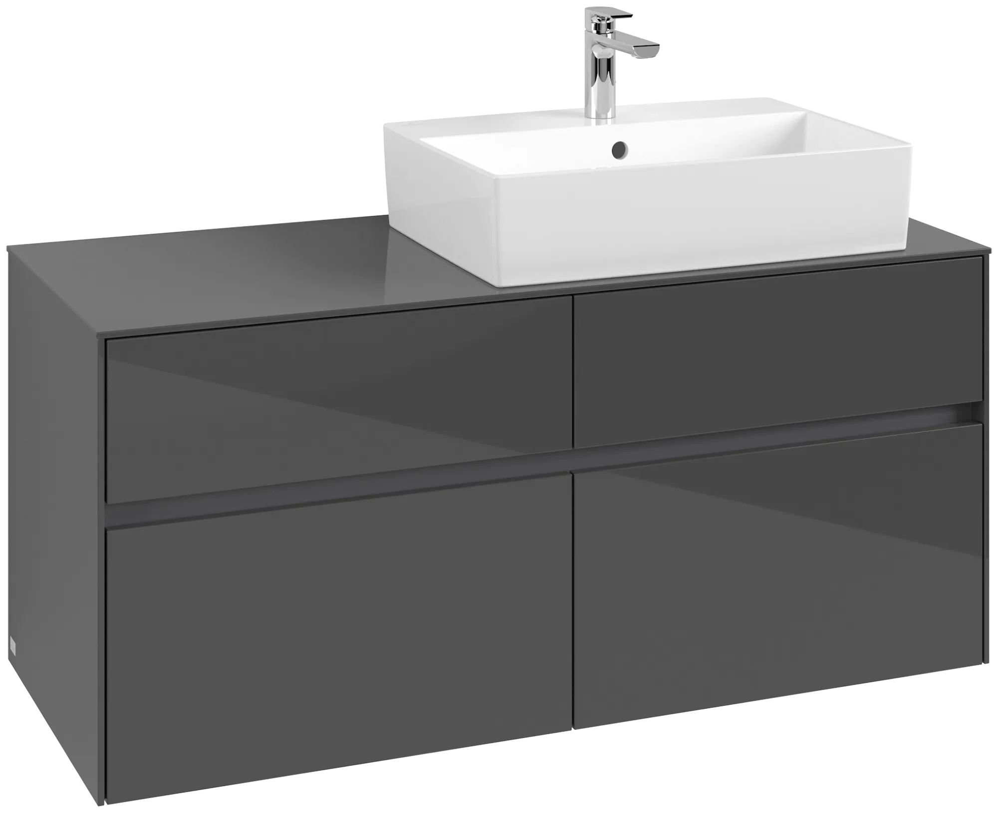 Villeroy & Boch Collaro Waschbeckenunterschrank C13000 Glossy Grey